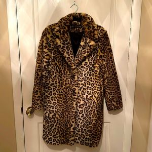 Zara women’s faux fur coat, size S